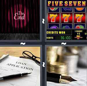 4 Pics 1 Word Loan Application Pen Slot Machine
